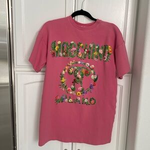 MOSCHINO Milano pink floral shirt or mini dress S M 4 6